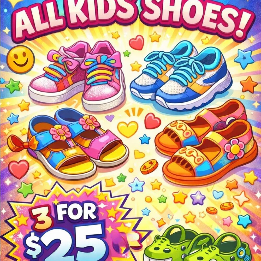 Colorful Kids Sneakers and Sandals Set